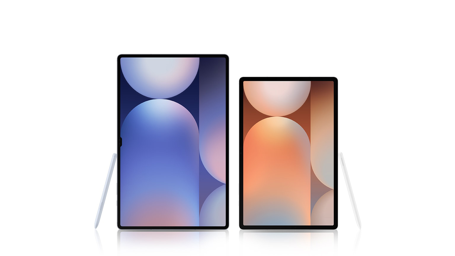 تبلت سامسونگ مدل Galaxy Tab S10 Ultra (5G) - X926B حافظه 256 و رم 12 گیگابایت - گلکسی تب اس 10 اولترا سیمکارت خور 17 Samsung Galaxy Tab S10 Plus & Ultra front beside each other