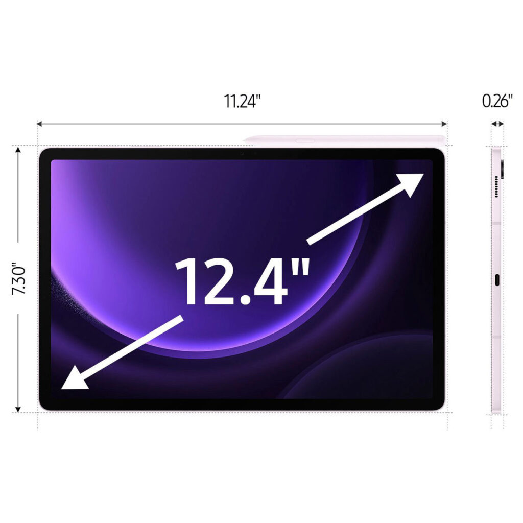 تبلت سامسونگ مدل Galaxy Tab S9 FE Plus (5G) – X616B حافظه 256 و رم 12 گیگابایت – گلکسی تب اس 9 اف ای پلاس