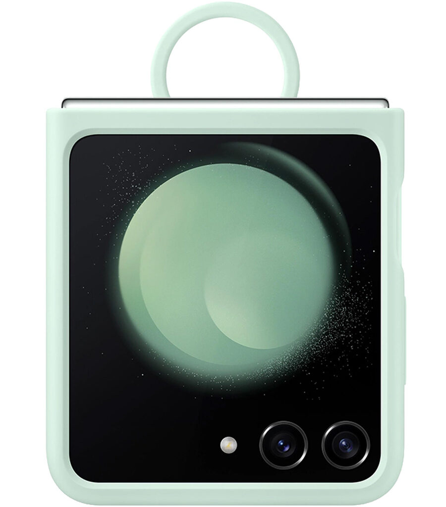 قاب محافظ سیلیکونی مدل Silicone Case With Ring مخصوص Samsung Galaxy Z Flip5
