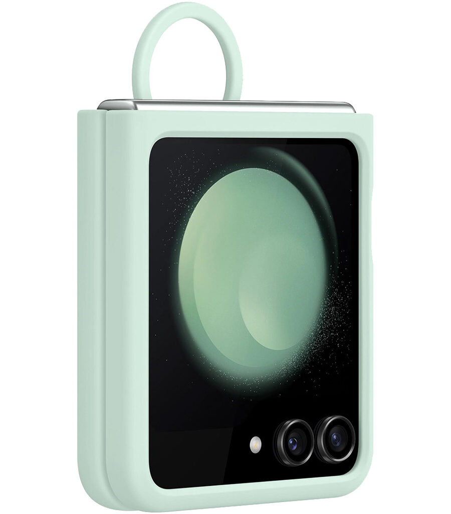 قاب محافظ سیلیکونی مدل Silicone Case With Ring مخصوص Samsung Galaxy Z Flip5
