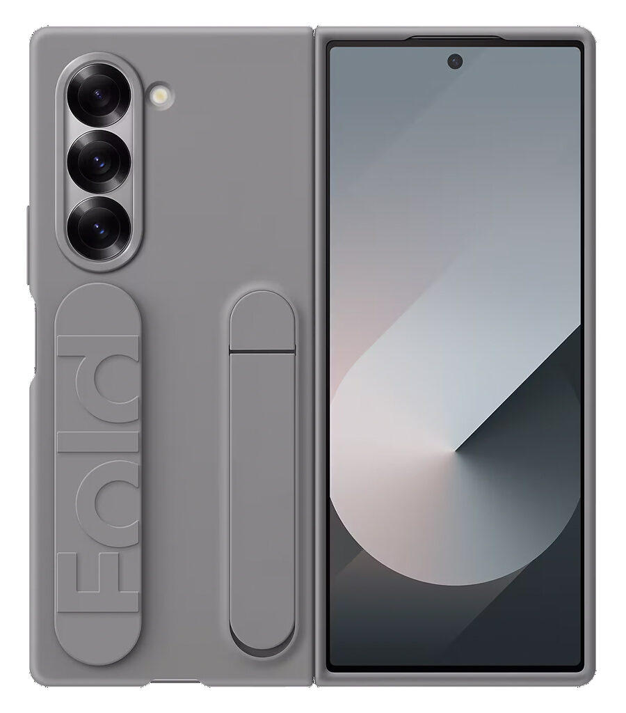 قاب محافظ سیلیکونی مدل Silicone Grip Case With Strap مخصوص Samsung Galaxy Z Fold 6