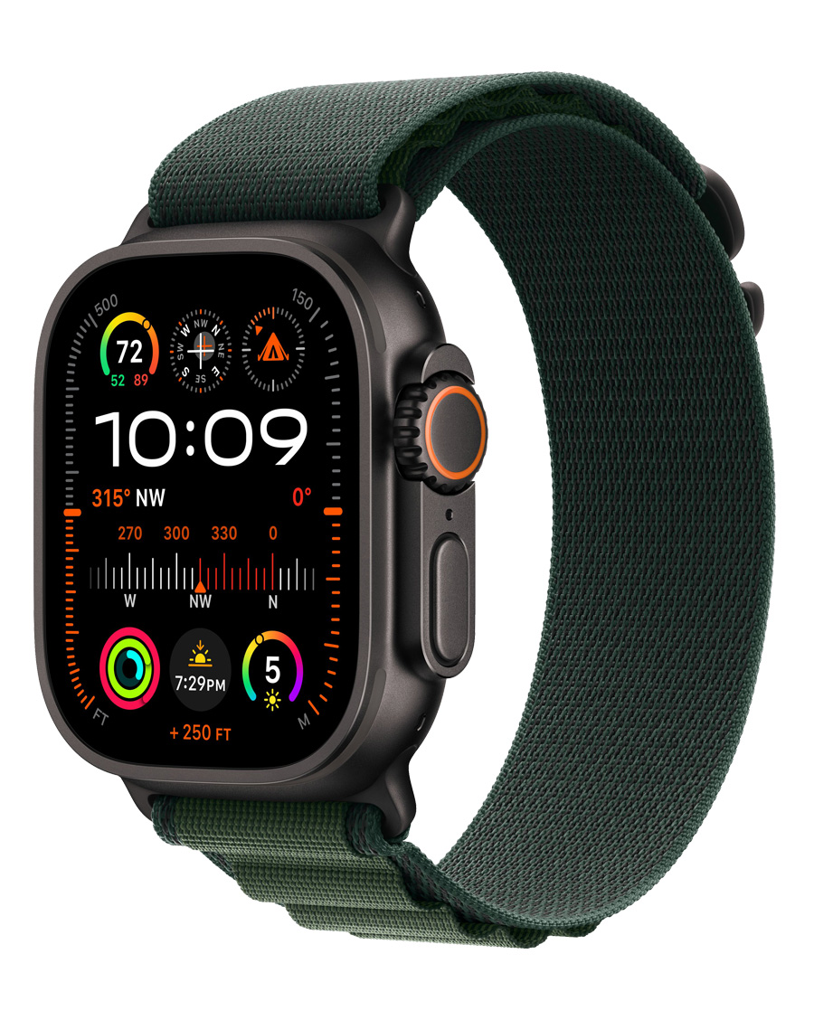 ساعت هوشمند اپل مدل Watch Ultra 2 Black Titanium 49mm بند Alpine Loop