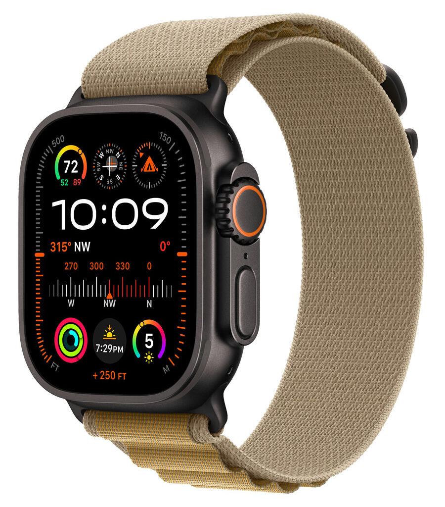 ساعت هوشمند اپل مدل Watch Ultra 2 Black Titanium 49mm بند Alpine Loop