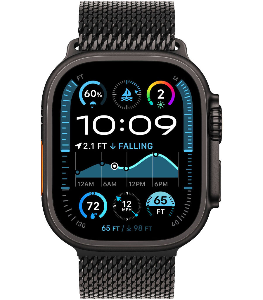 ساعت هوشمند اپل مدل Watch Ultra 2 Black Titanium 49mm بند Milanese Loop