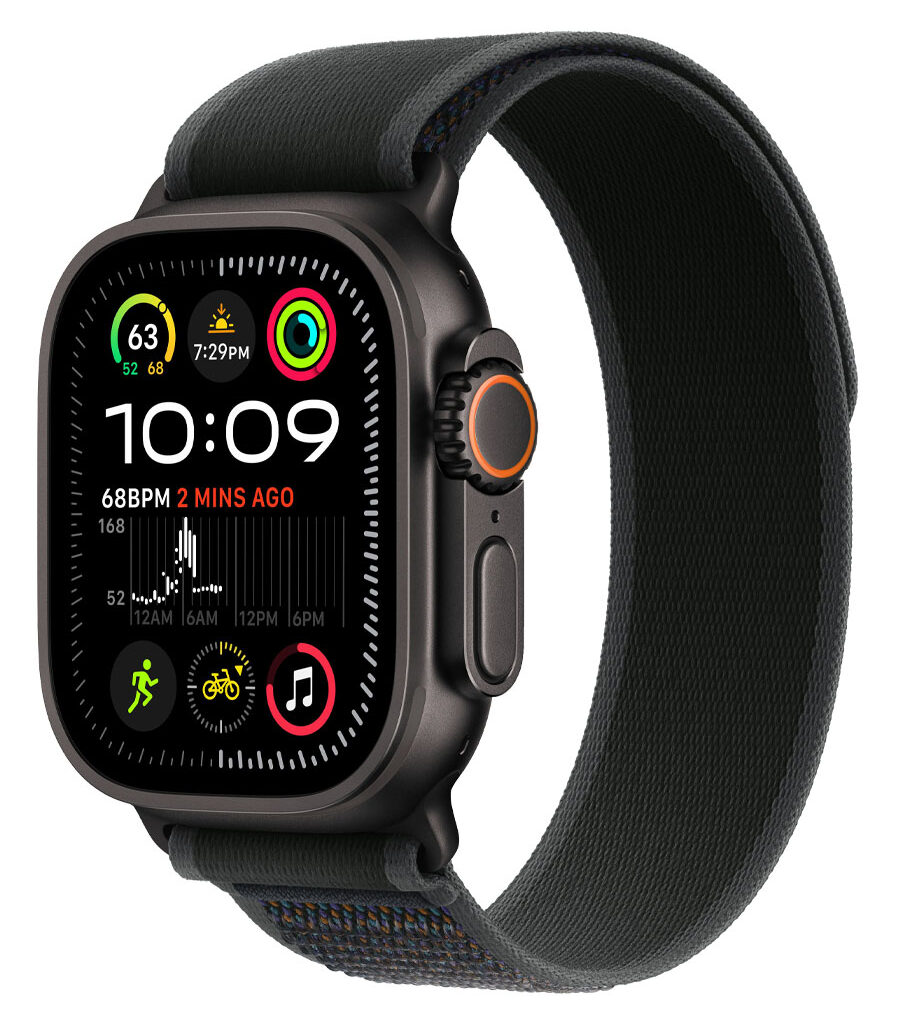 ساعت هوشمند اپل مدل Watch Ultra 2 Black Titanium 49mm بند Trail Loop