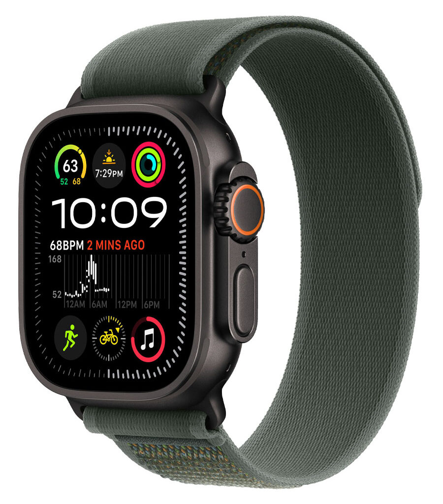 ساعت هوشمند اپل مدل Watch Ultra 2 Black Titanium 49mm بند Trail Loop