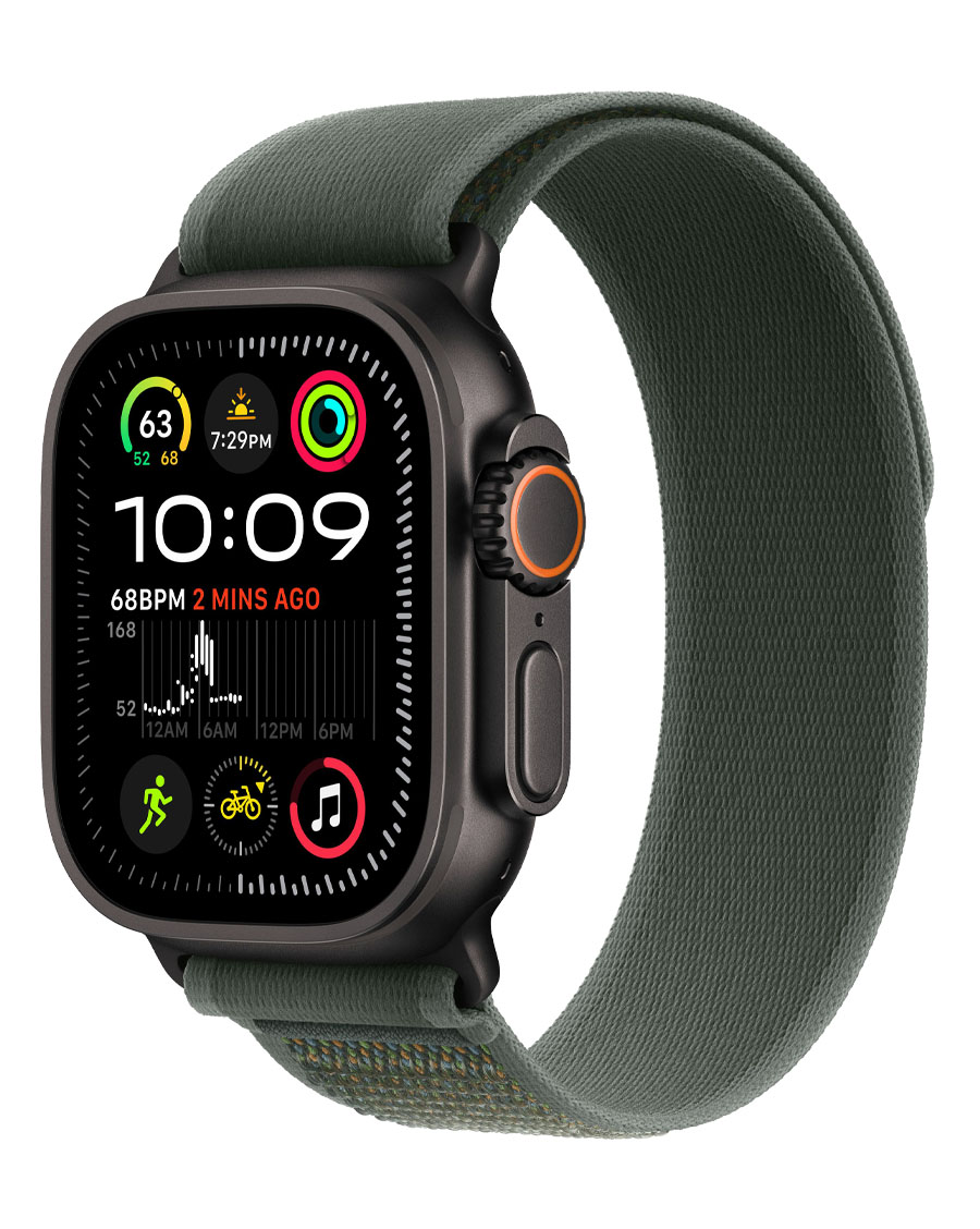 ساعت هوشمند اپل مدل Watch Ultra 2 Black Titanium 49mm بند Trail Loop