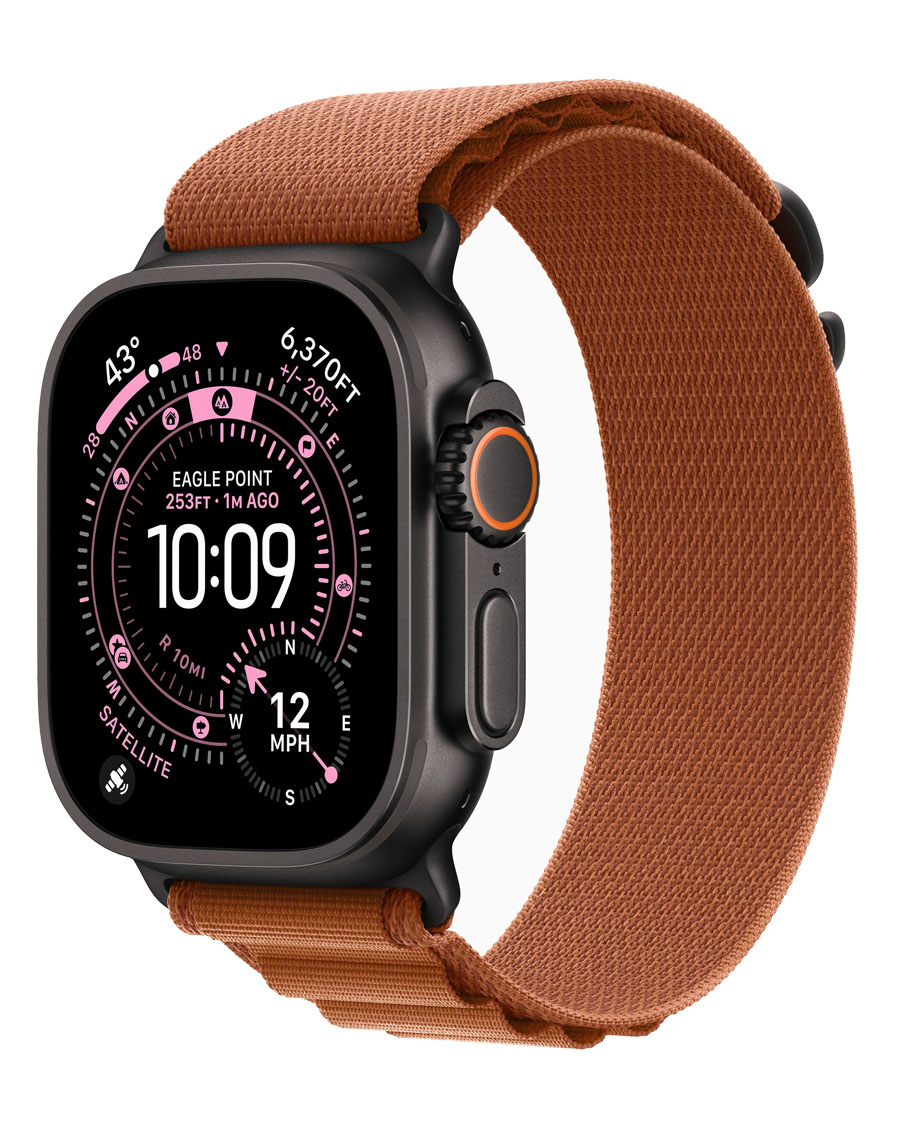 ساعت هوشمند اپل مدل Watch Ultra 3 Black Titanium 49mm بند Alpine Loop